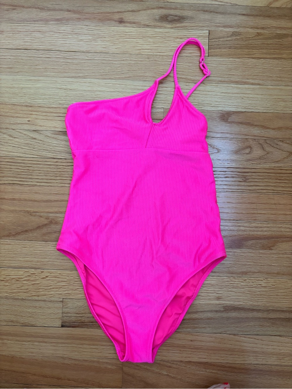 Aerie Hot Pink Shoulder One Piece Swimsuit